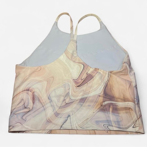 Marble Print Racerback Workout Top - Picture 2 of 3